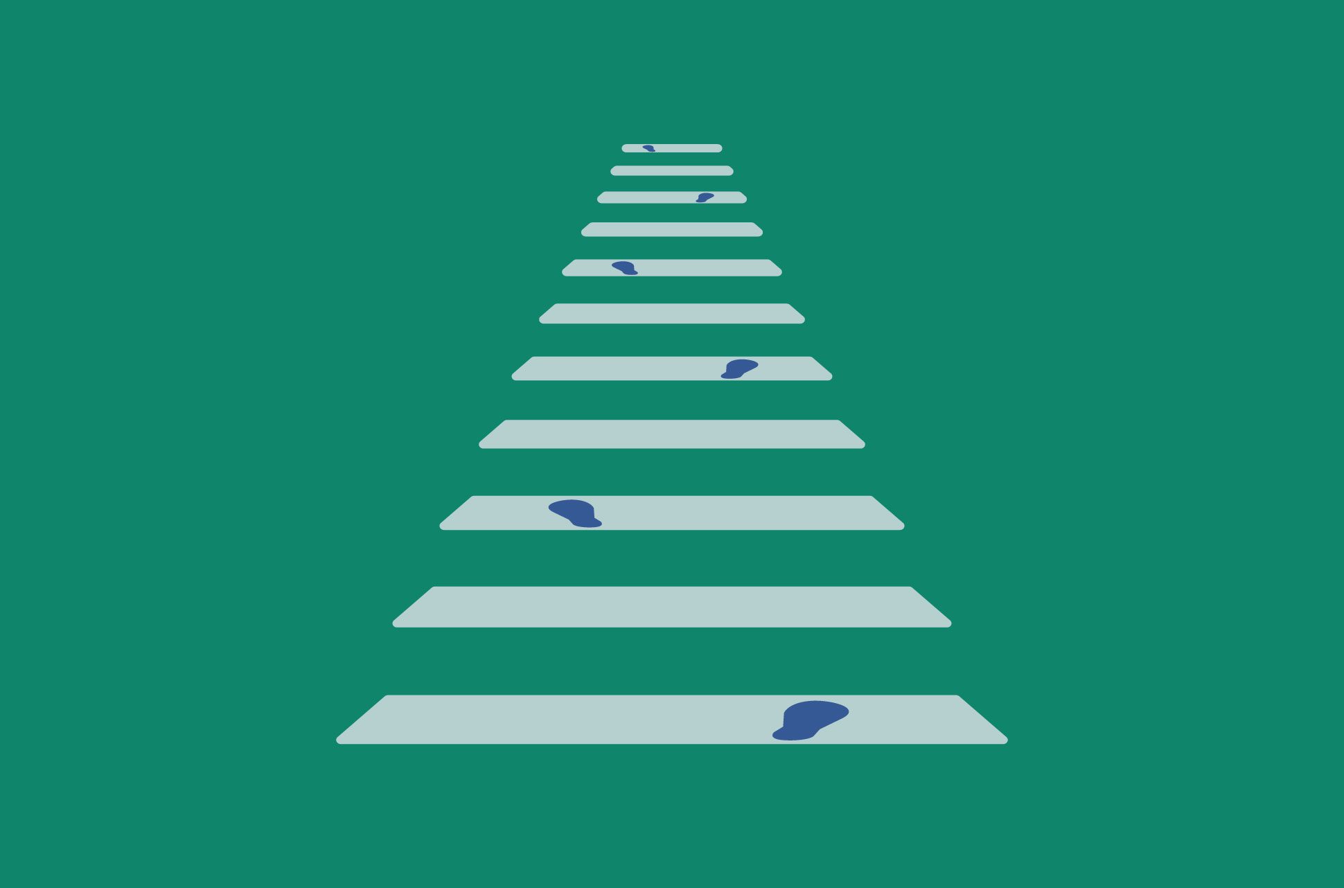 Steps with footprints heading up.