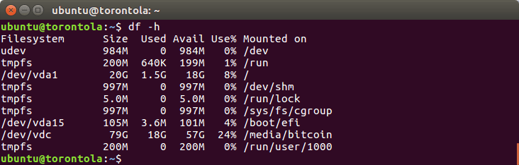 A screenshot of the command line.