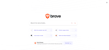 Page d’accueil de Brave Search, spécialisée dans les recherches web privées