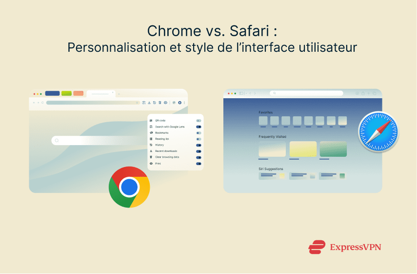 Illustration Chrome Vs Safari Customization And Ui Style Fr