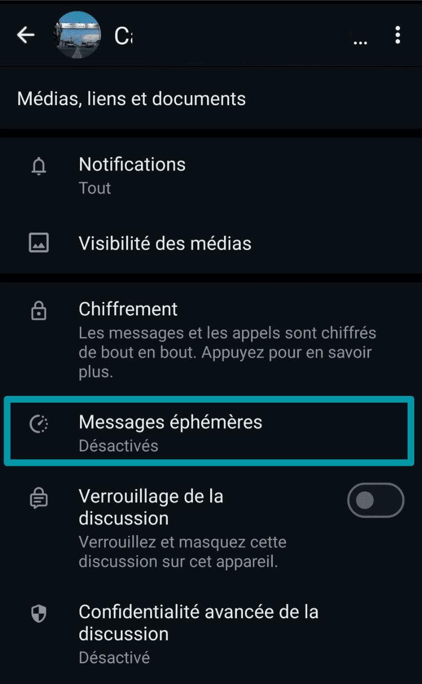Tap Disappearing Messages Fr