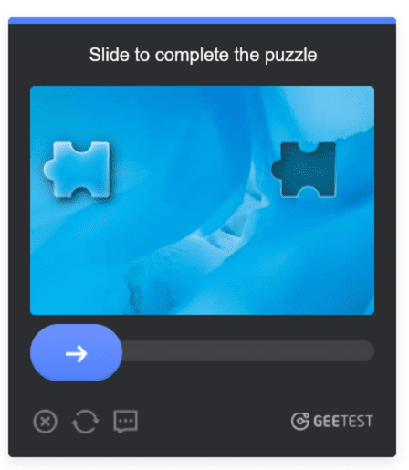 An example of a puzzle-based CAPTCHA.