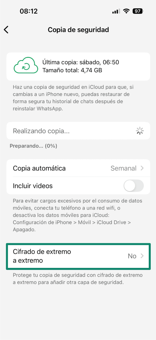 Look For End To End Encrypted Backup Es