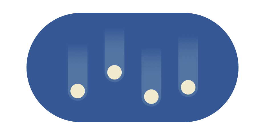 Quatre points en chute. 