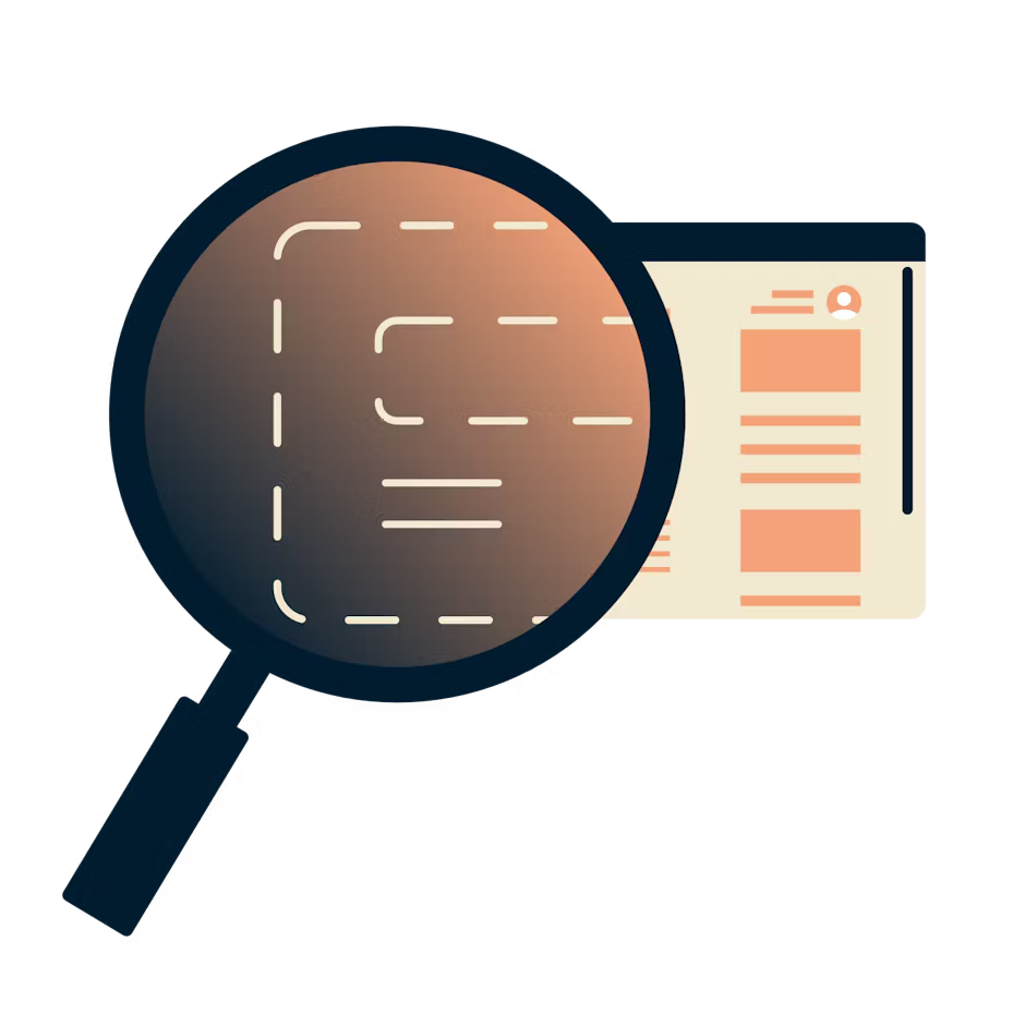 Loupe sur un navigateur montrant des informations cryptées.