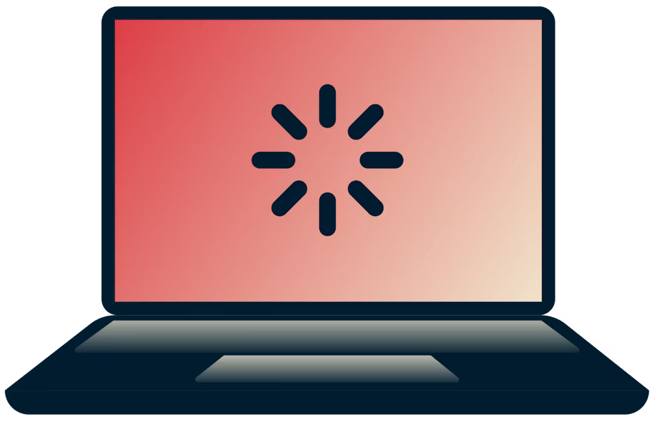 Un ordinateur portable tampon.