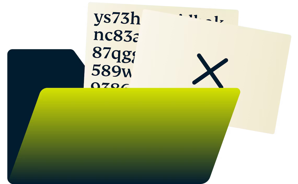 Des fichiers sécurisés dans un dossier.