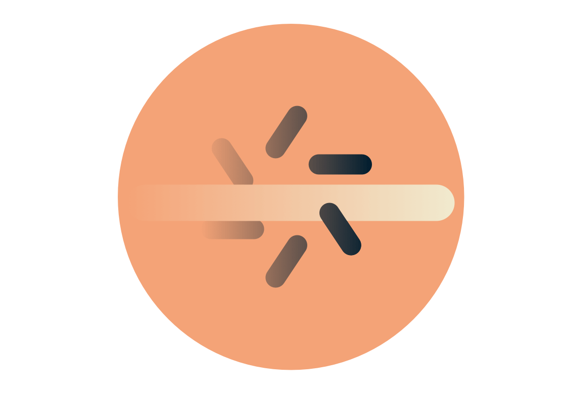 Bouton de lecture rapide des vidéos, avec un indicateur de vitesse.