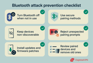 How to prevent Bluetooth attacks.