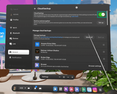 Enable automatic cloud backups and check which apps have been backed up.